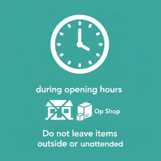 bring donations during opening hours