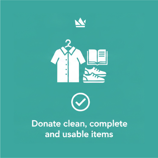 donate clean complete usable items